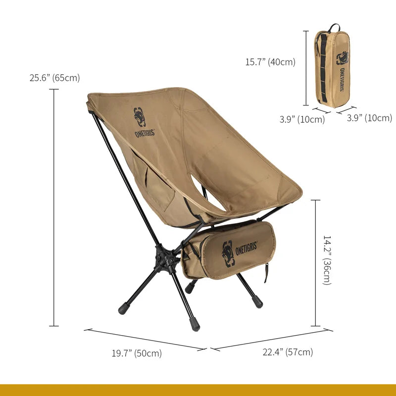 OneTigris Multicam Foldable Camping Chair – Portable Outdoor Seat