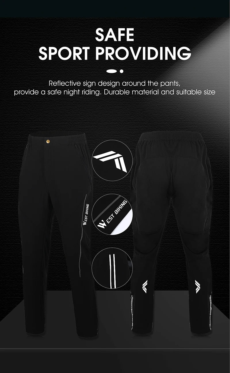 WEST BIKING Men’s Quick-Dry Reflective Sports Pants