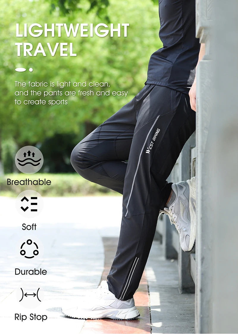WEST BIKING Men’s Quick-Dry Reflective Sports Pants