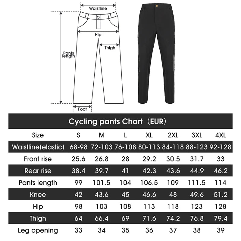 WEST BIKING Men’s Quick-Dry Reflective Sports Pants