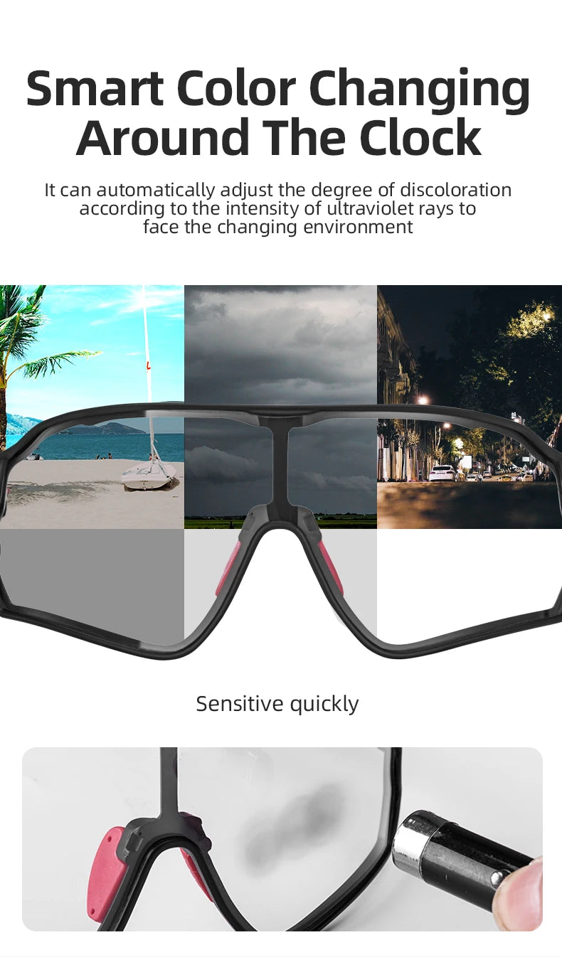 ROCKBROS Photochromic UV400 Cycling Glasses