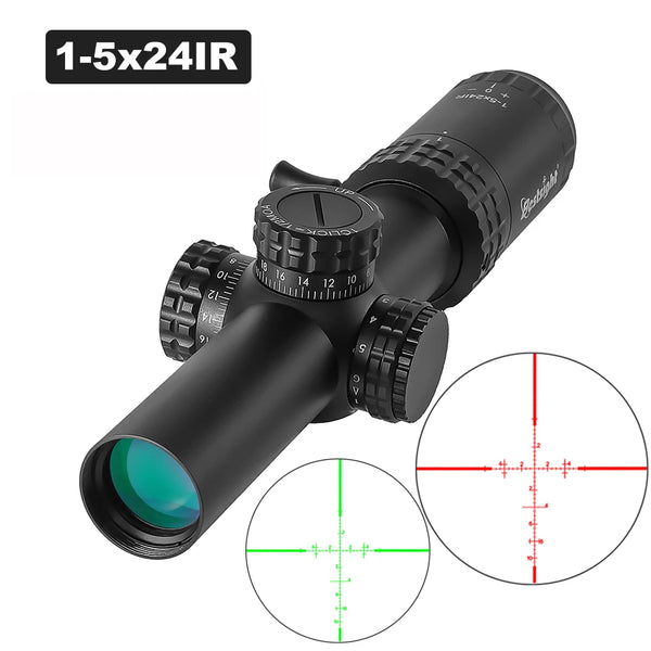1-5x24 Tactical Rifle Scope with Illuminated Reticle