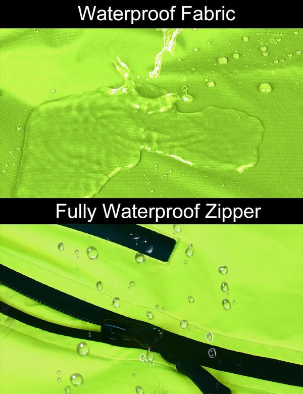 Men’s Waterproof Reflective Rain Jacket with Hood