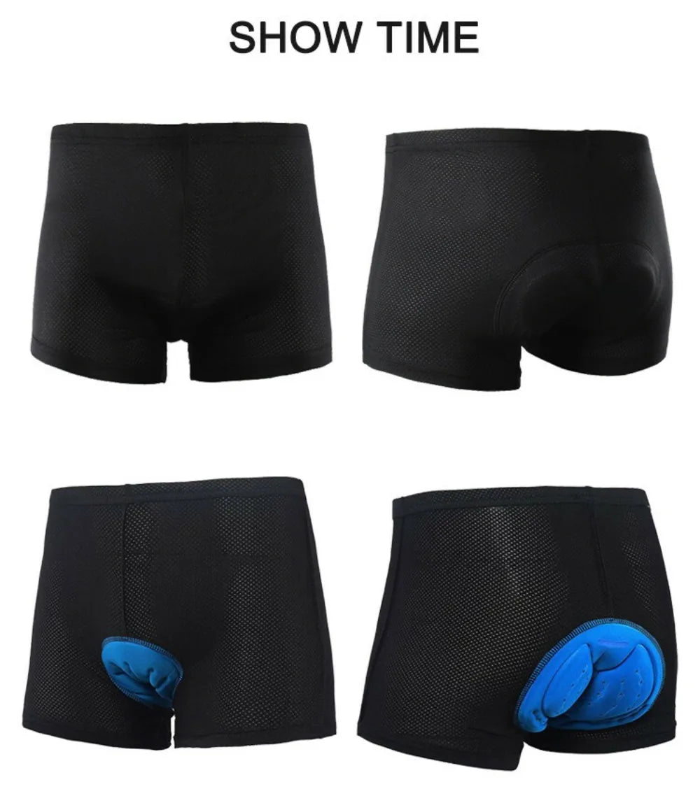 3D Gel Padded Cycling Underwear Shorts – Unisex