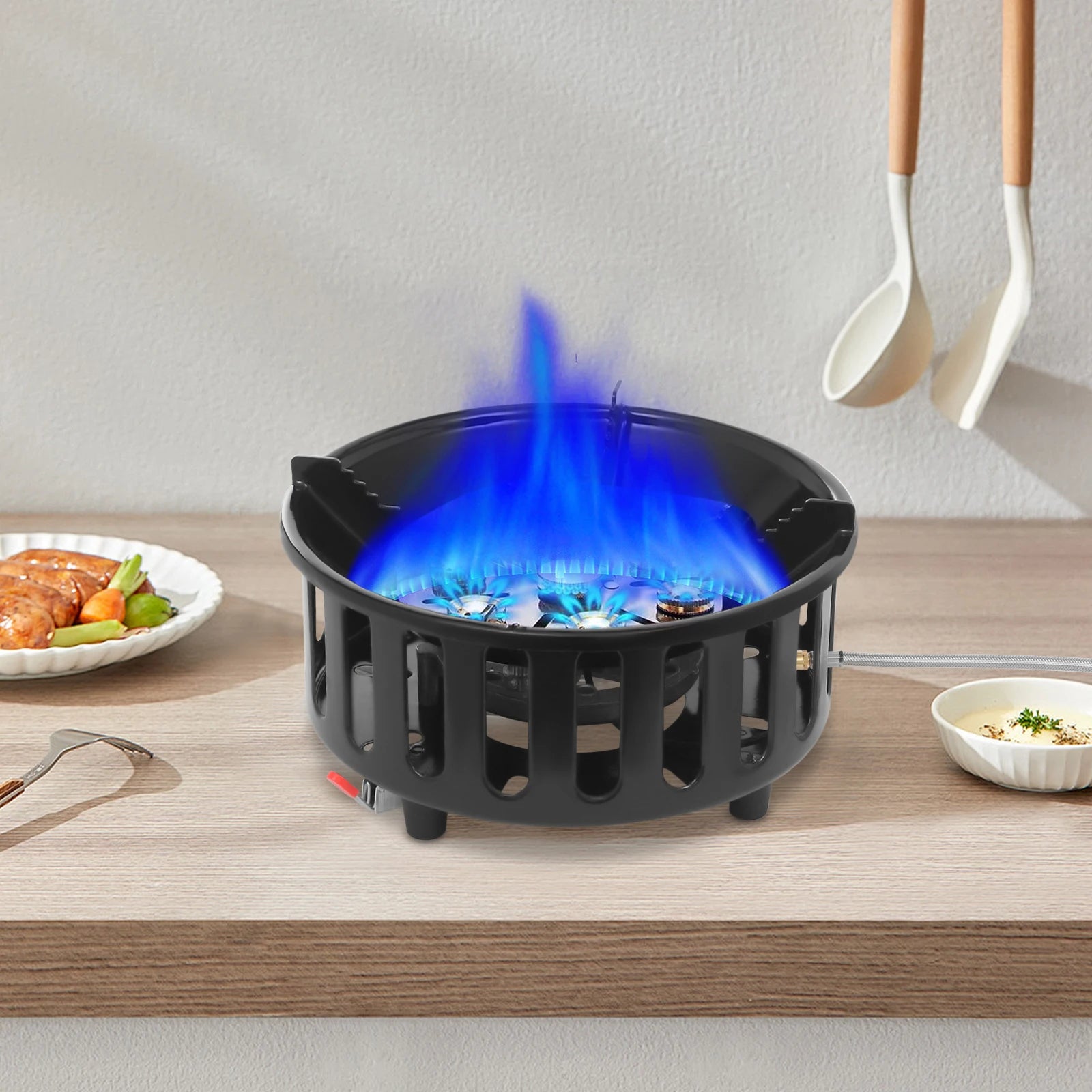 Portable Camping Stove with 3 Gas Adapters