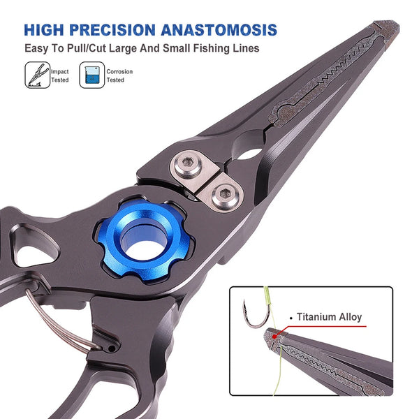 Aluminum Fishing Pliers with Line Cutter