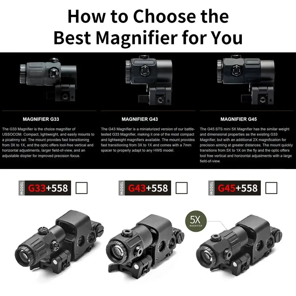 558+G43 Holographic Red Dot Sight with QD Mount