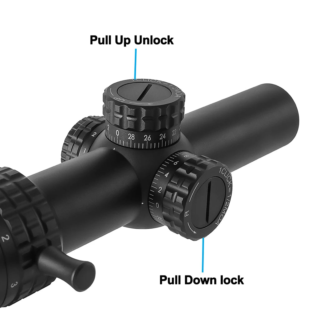 1-5x24 Tactical Rifle Scope with Illuminated Reticle