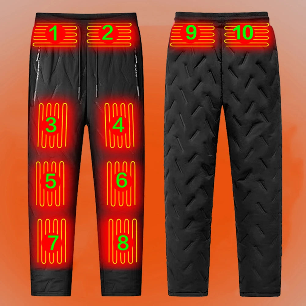 Unisex Heated Thermal Pants – 10-Zone Electric Warmer