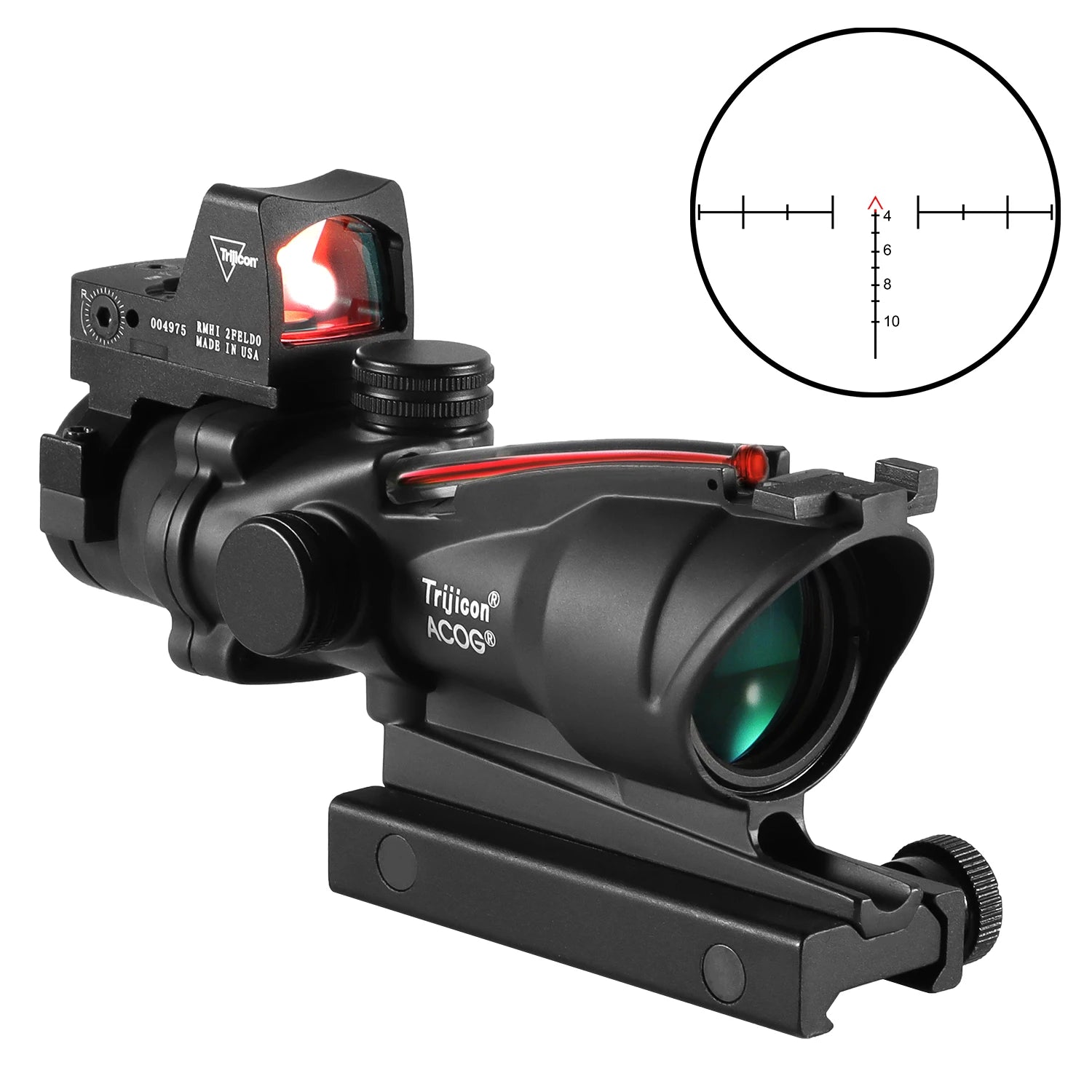 Adjustable 4x32 Red Dot Tactical Scope – 1x/4x