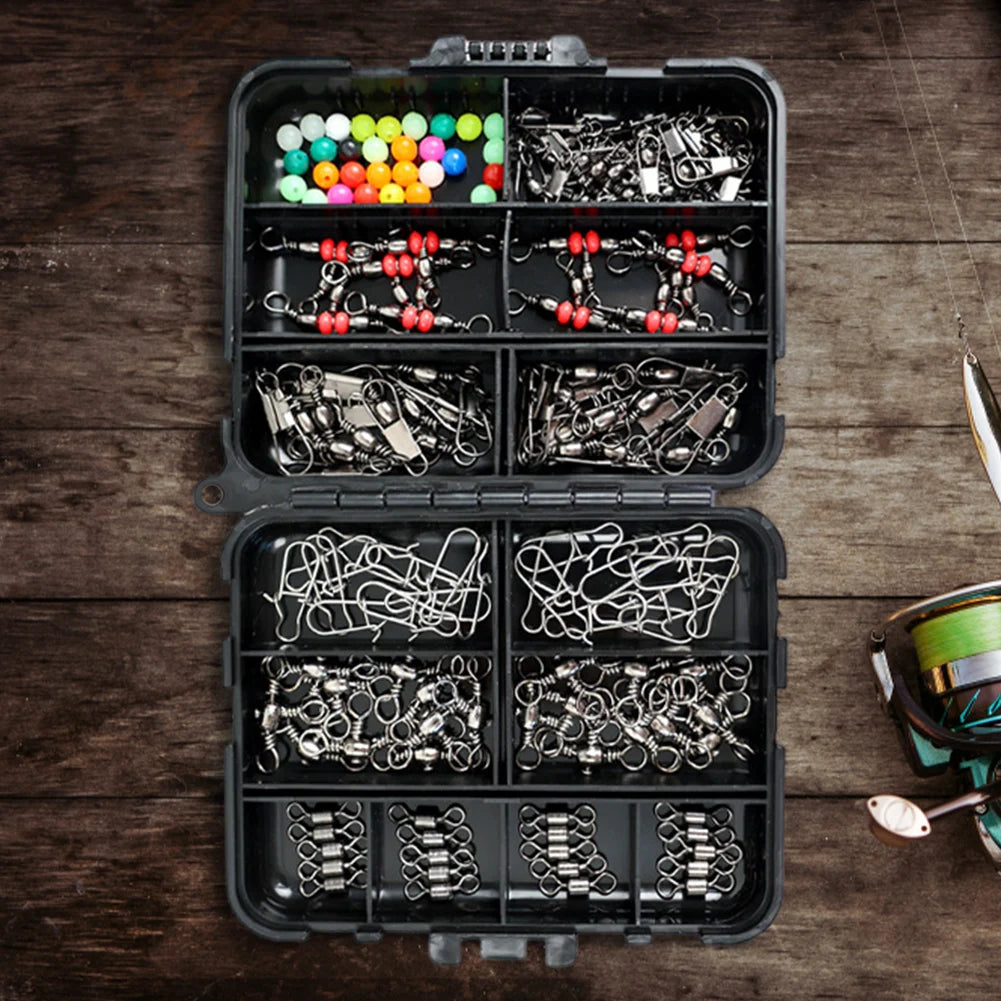 140pcs Fishing Swivels & Accessories Kit