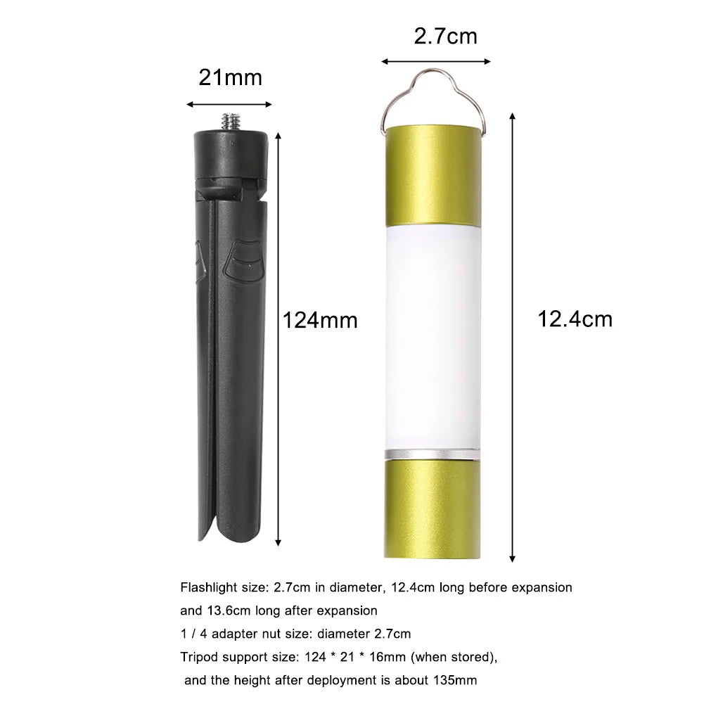 LED Camping Lantern with Tripod – 1800mAh Rechargeable