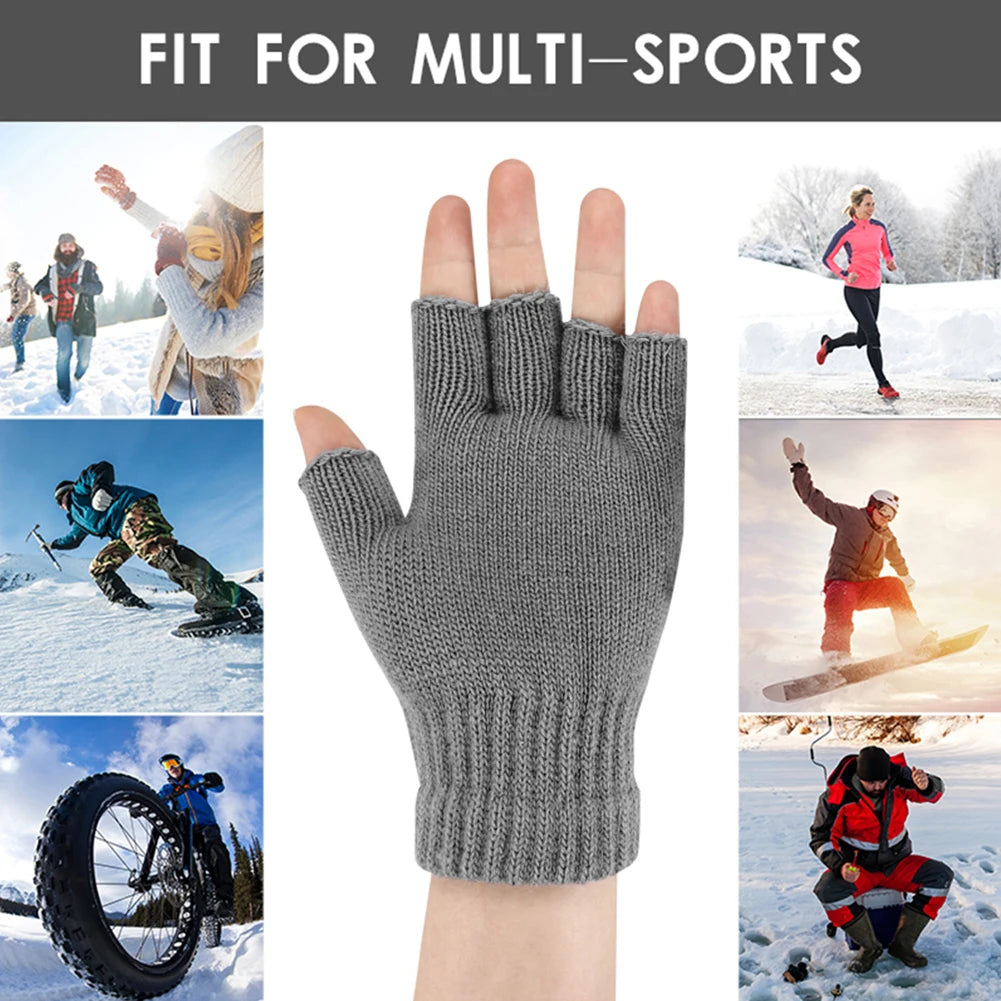 USB Heated Winter Cycling Gloves – Fingerless