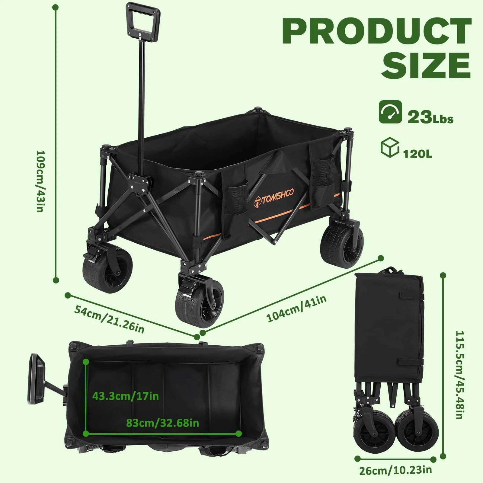 Collapsible Heavy-Duty Camping Wagon