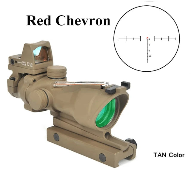 Adjustable 4x32 Red Dot Tactical Scope – 1x/4x