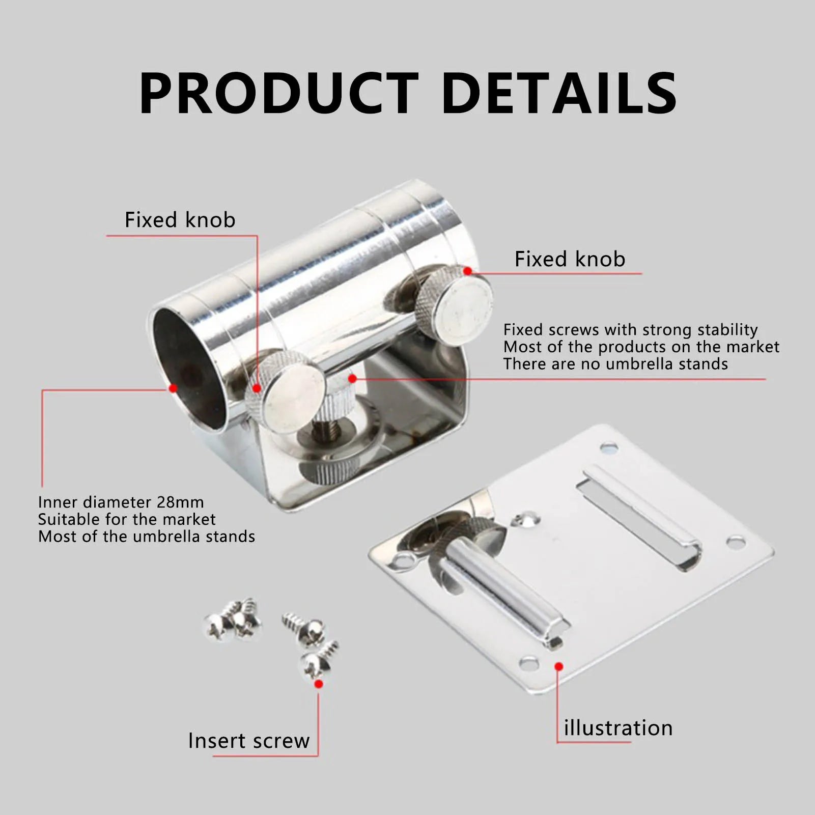 Portable Detachable Parasol Bracket Stand