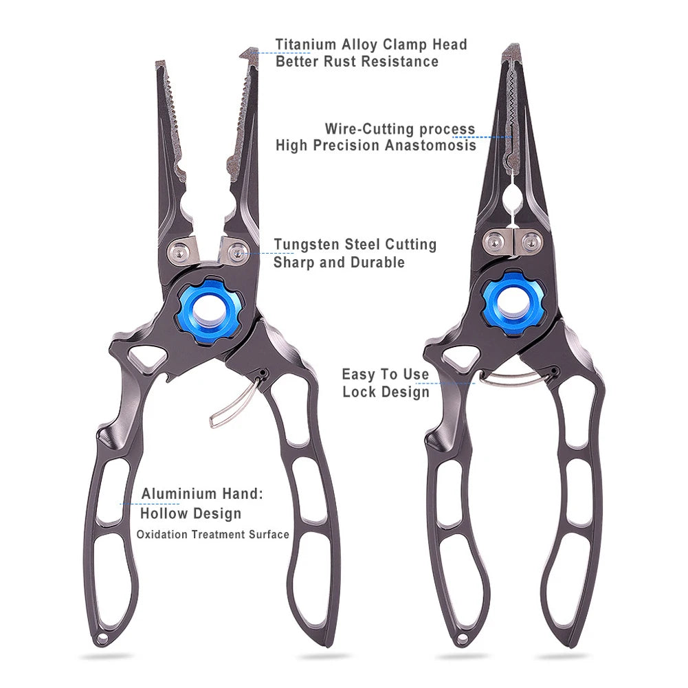 Aluminum Fishing Pliers with Line Cutter