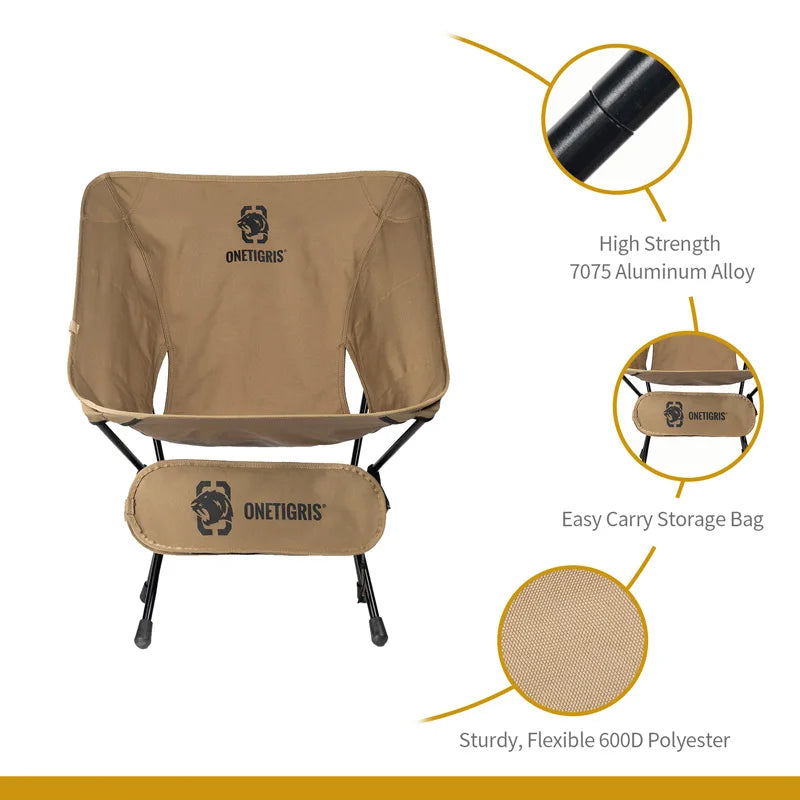 OneTigris Multicam Foldable Camping Chair – Portable Outdoor Seat