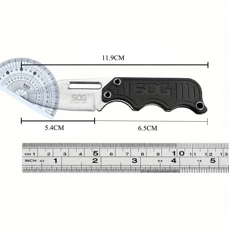 SOG Mini Fixed Blade Knife with Sheath – Compact Outdoor Tactical Tool