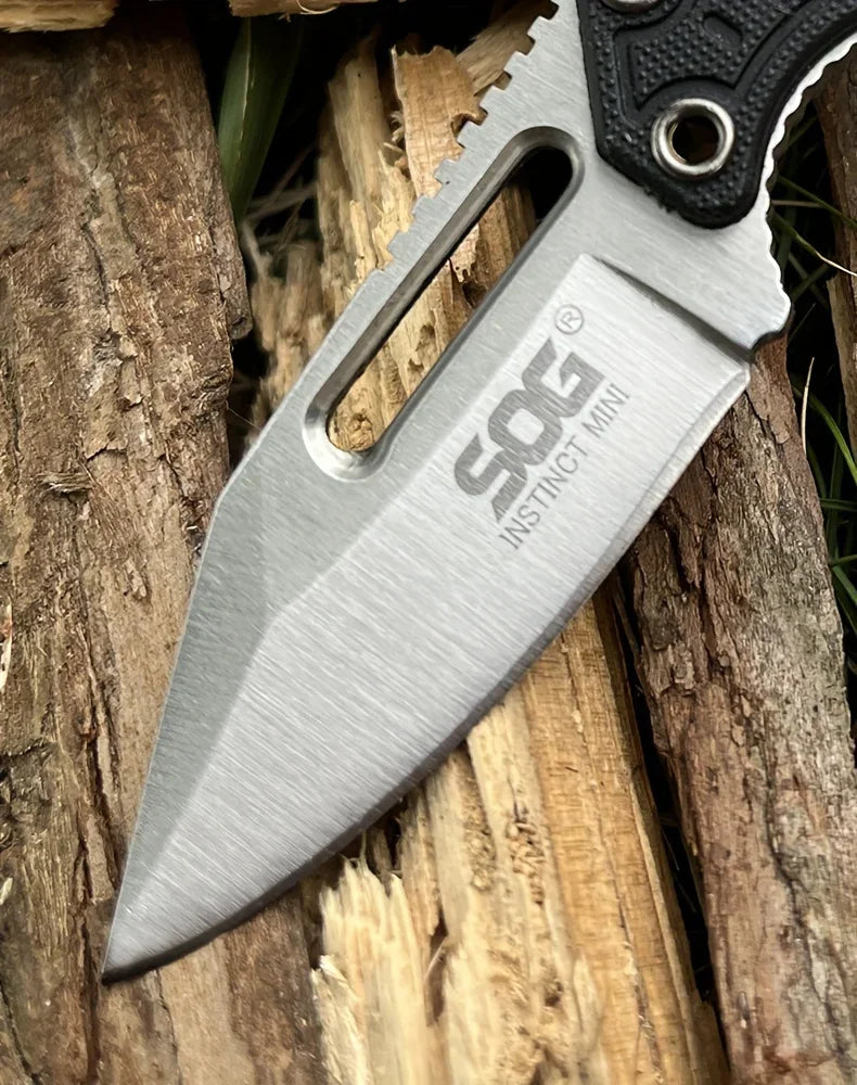 SOG Mini Fixed Blade Knife with Sheath – Compact Outdoor Tactical Tool