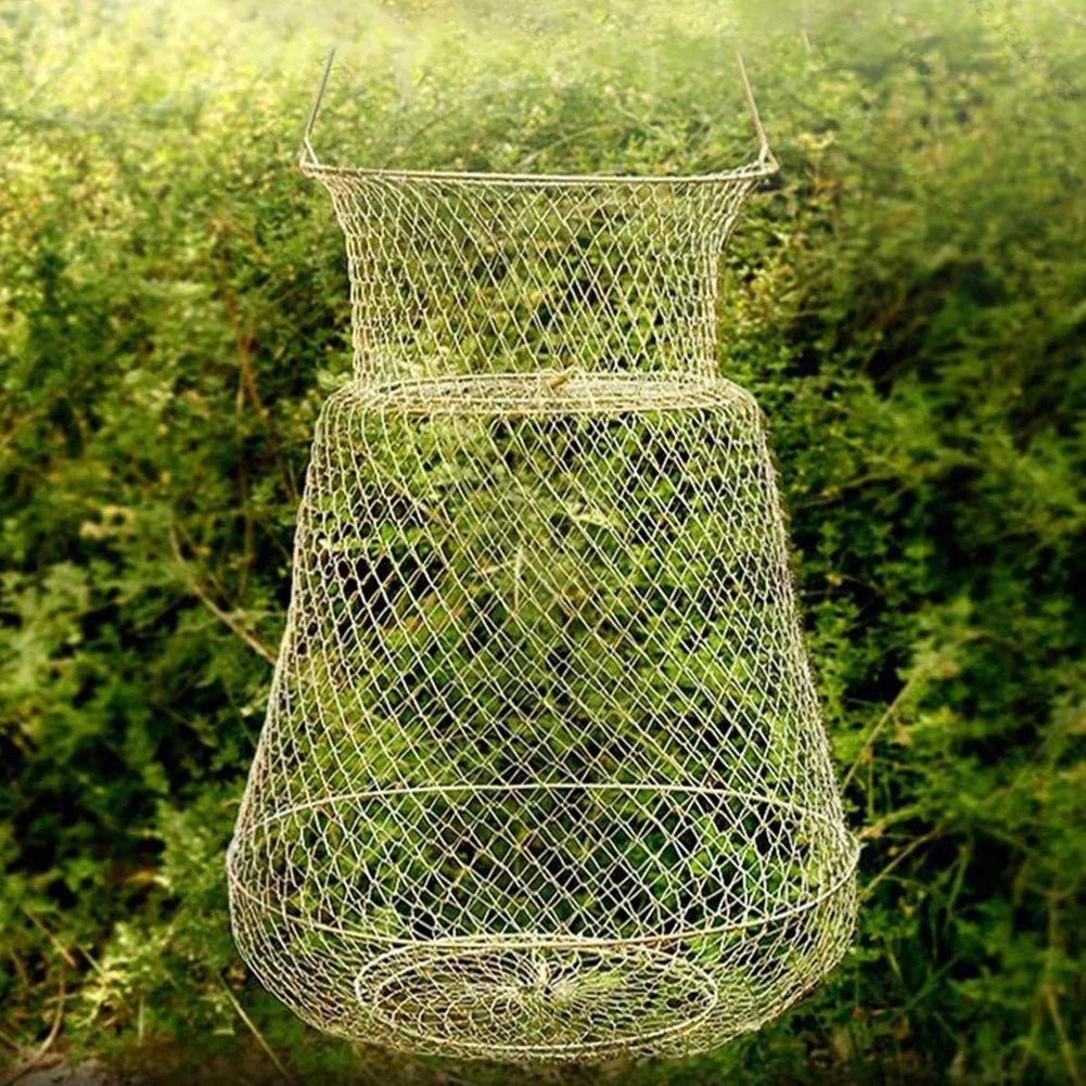 Collapsible Galvanized Steel Wire Fish Basket