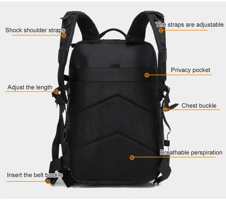 Tactical Waterproof Outdoor Backpack for Men