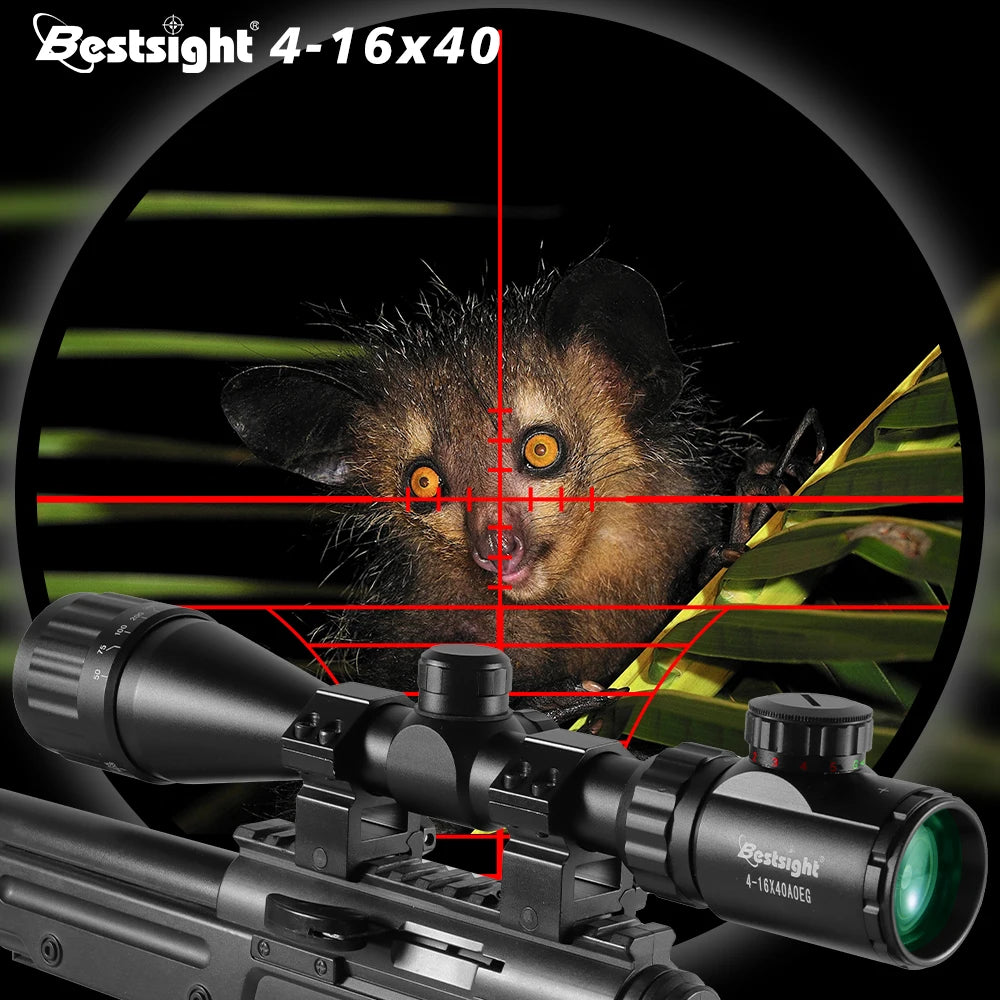 4-16x40 AOE Hunting Riflescope with Red & Green Dot