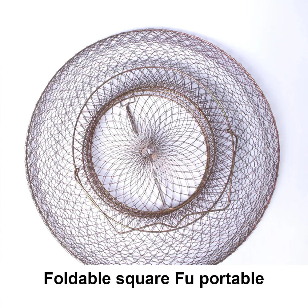 Collapsible Galvanized Steel Wire Fish Basket