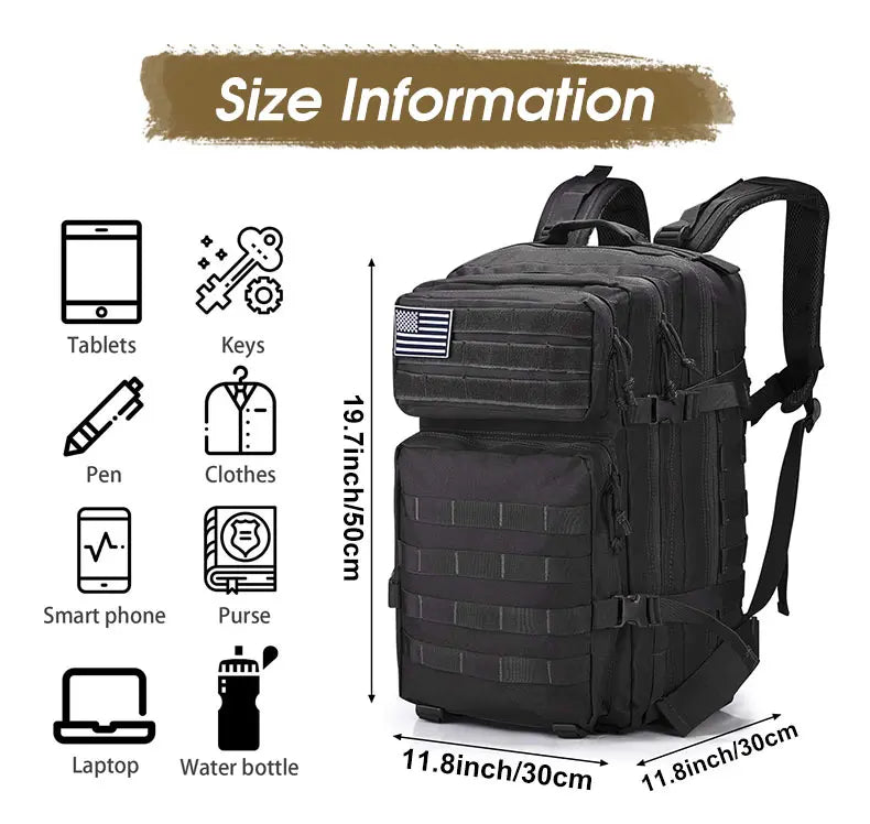 Tactical Waterproof Outdoor Backpack for Men