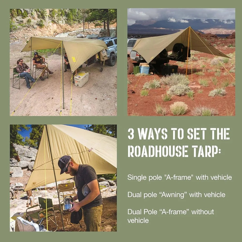 Roadhouse Tarp Shelter – Rain & Sun Protection