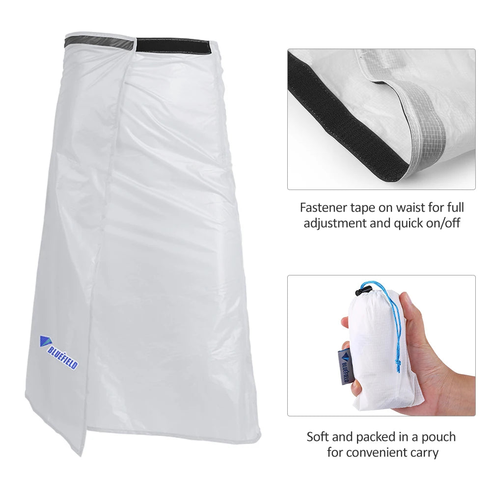 Ultralight Waterproof Rain Kilt Skirt for Hiking