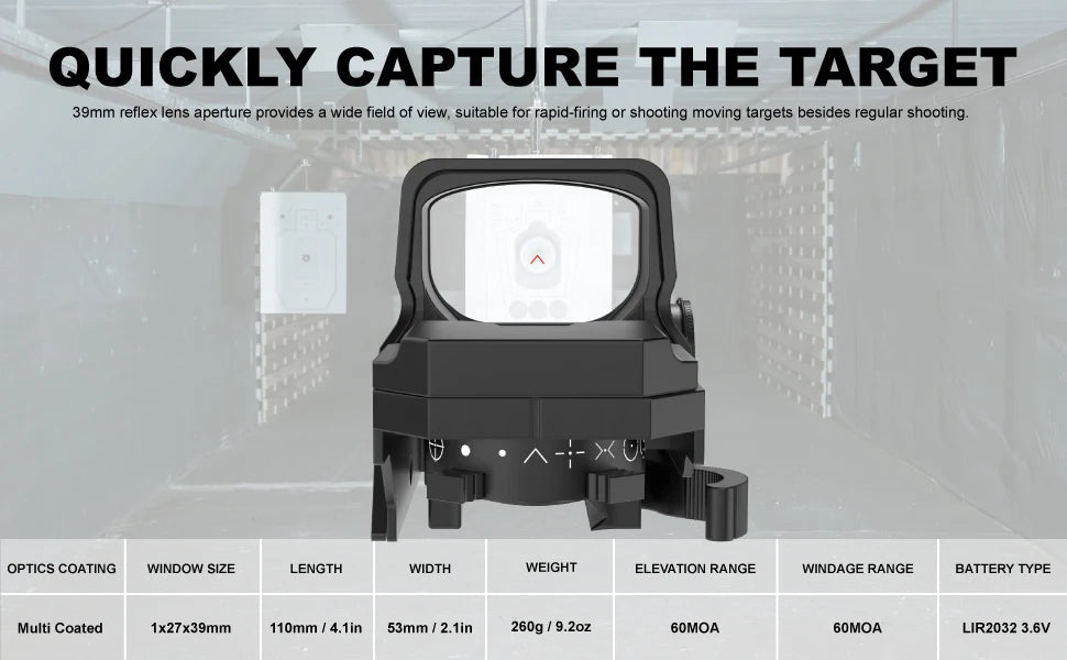 Vector Optics Omega 1x Tactical Red Dot Sight