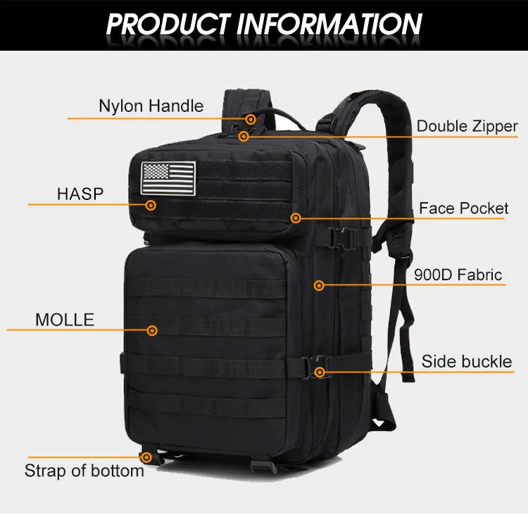 Tactical Waterproof Outdoor Backpack for Men