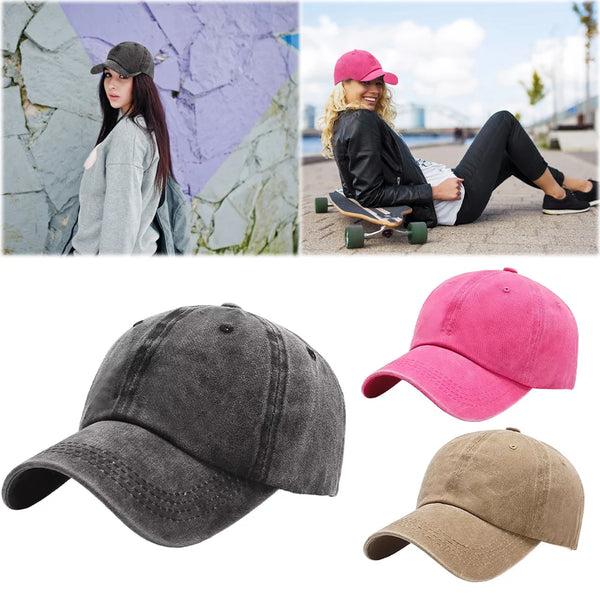 Vintage Cotton Dad Hat – Sun Protection Cap