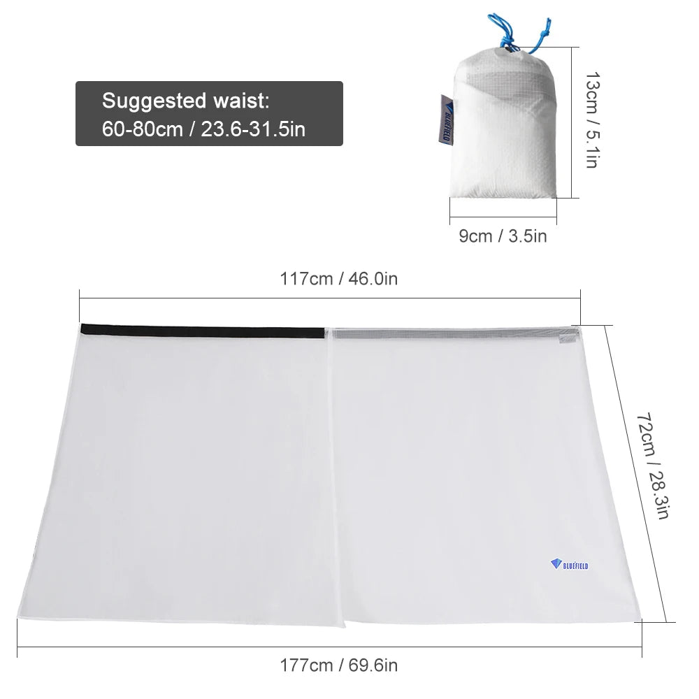 Ultralight Waterproof Rain Kilt Skirt for Hiking