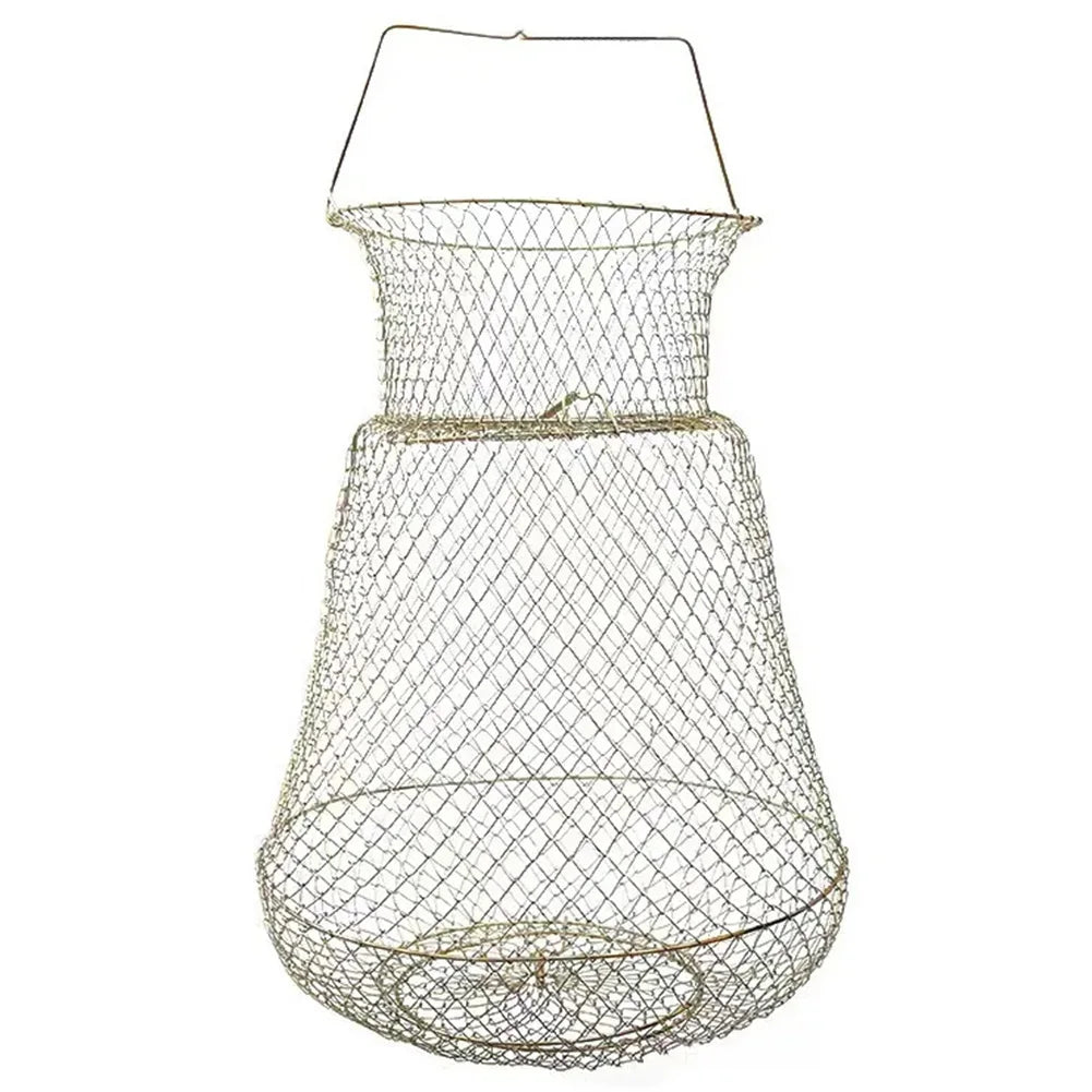 Collapsible Galvanized Steel Wire Fish Basket