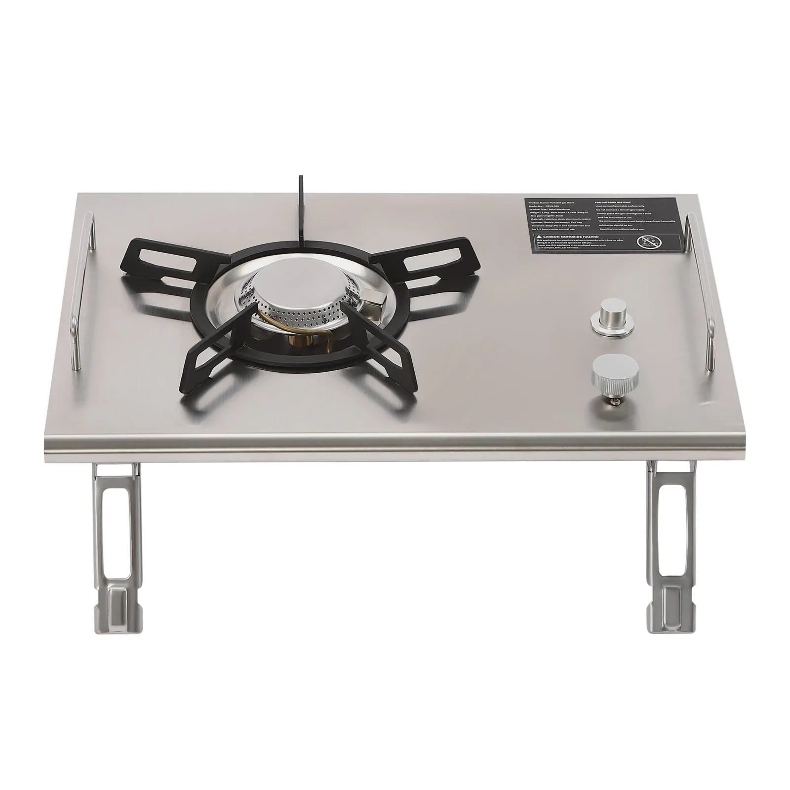 Foldable Stainless Steel Portable Gas Stove with Electronic Ignition