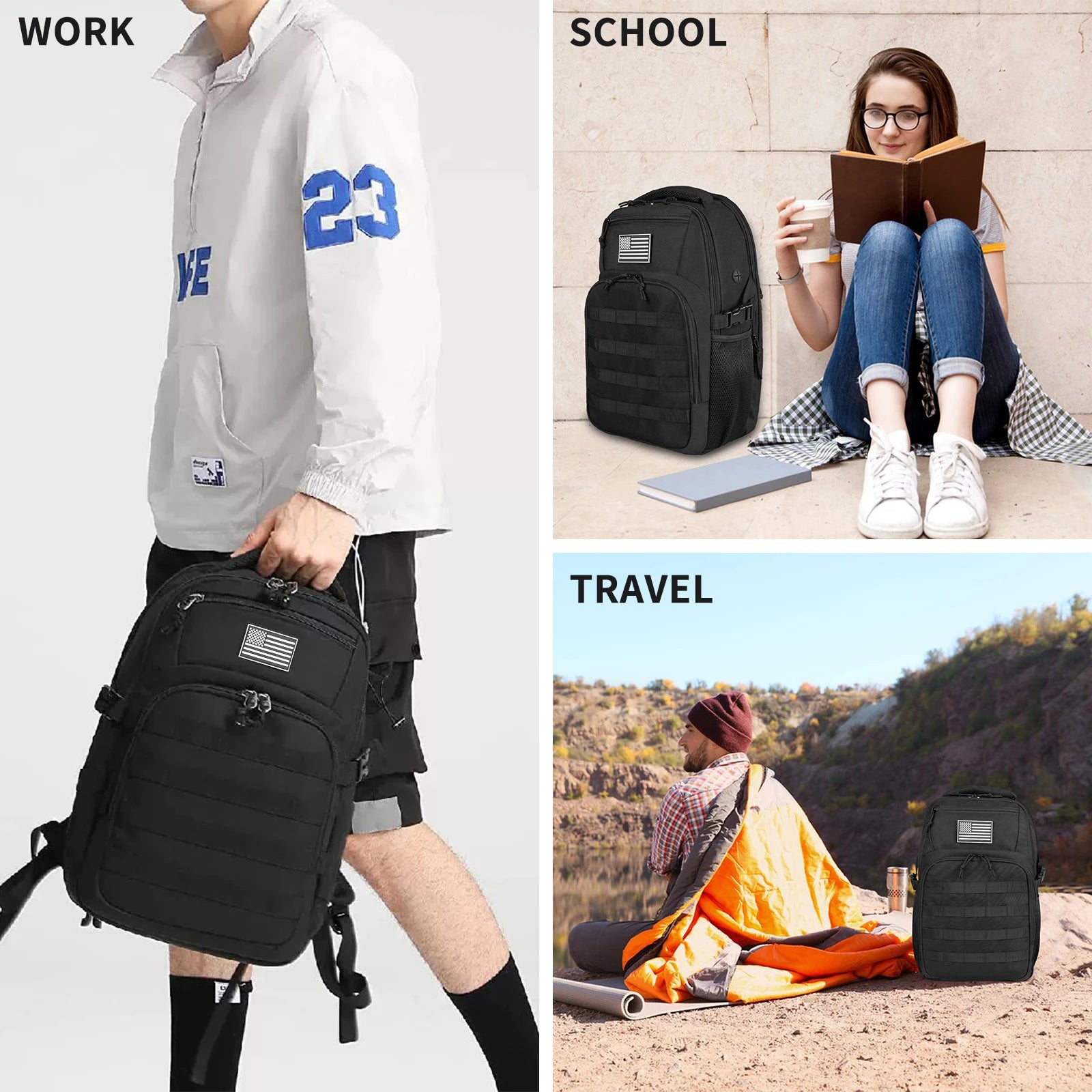 Tactical Waterproof Outdoor Backpack for Men