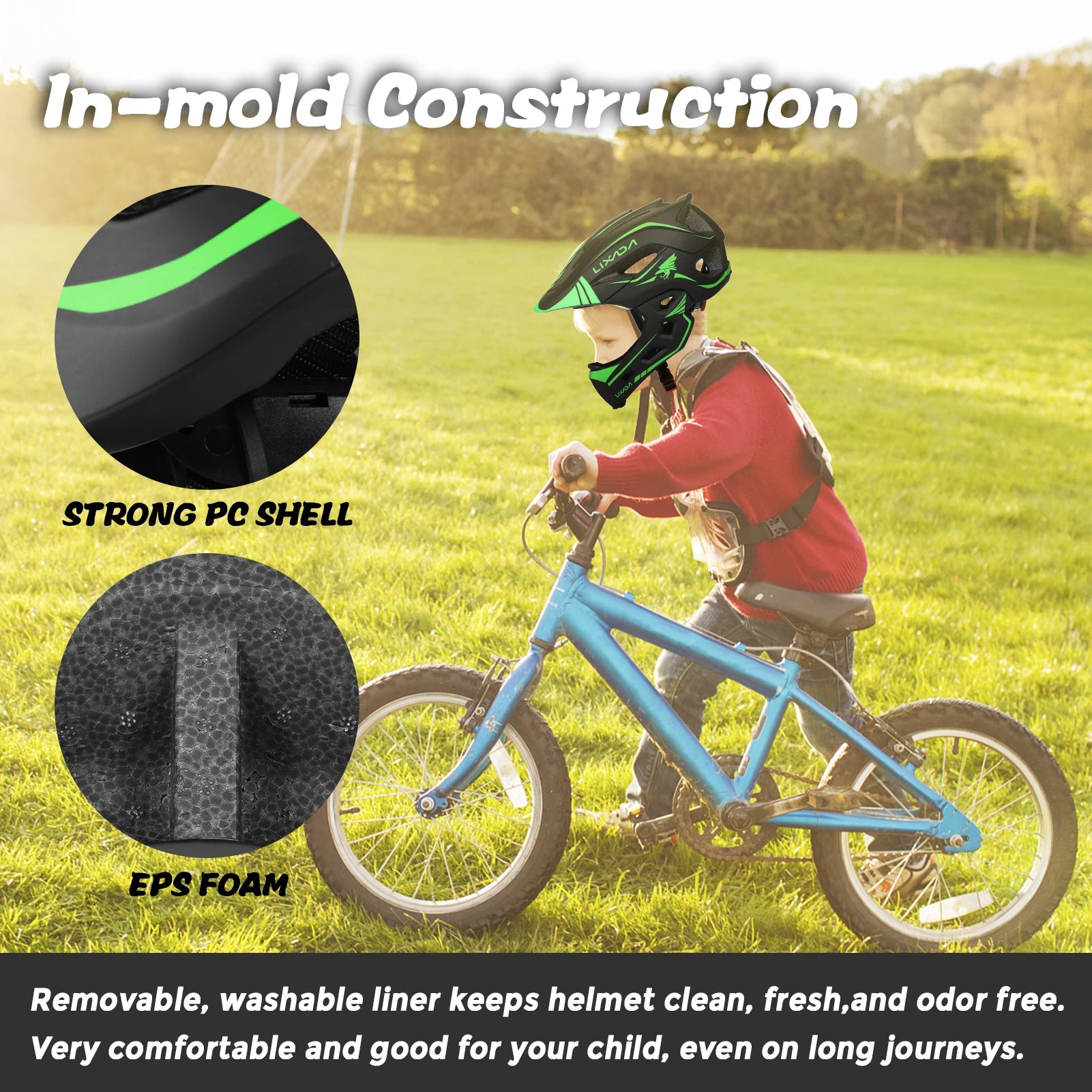 2-in-1 Kids Full Face Sports Helmet