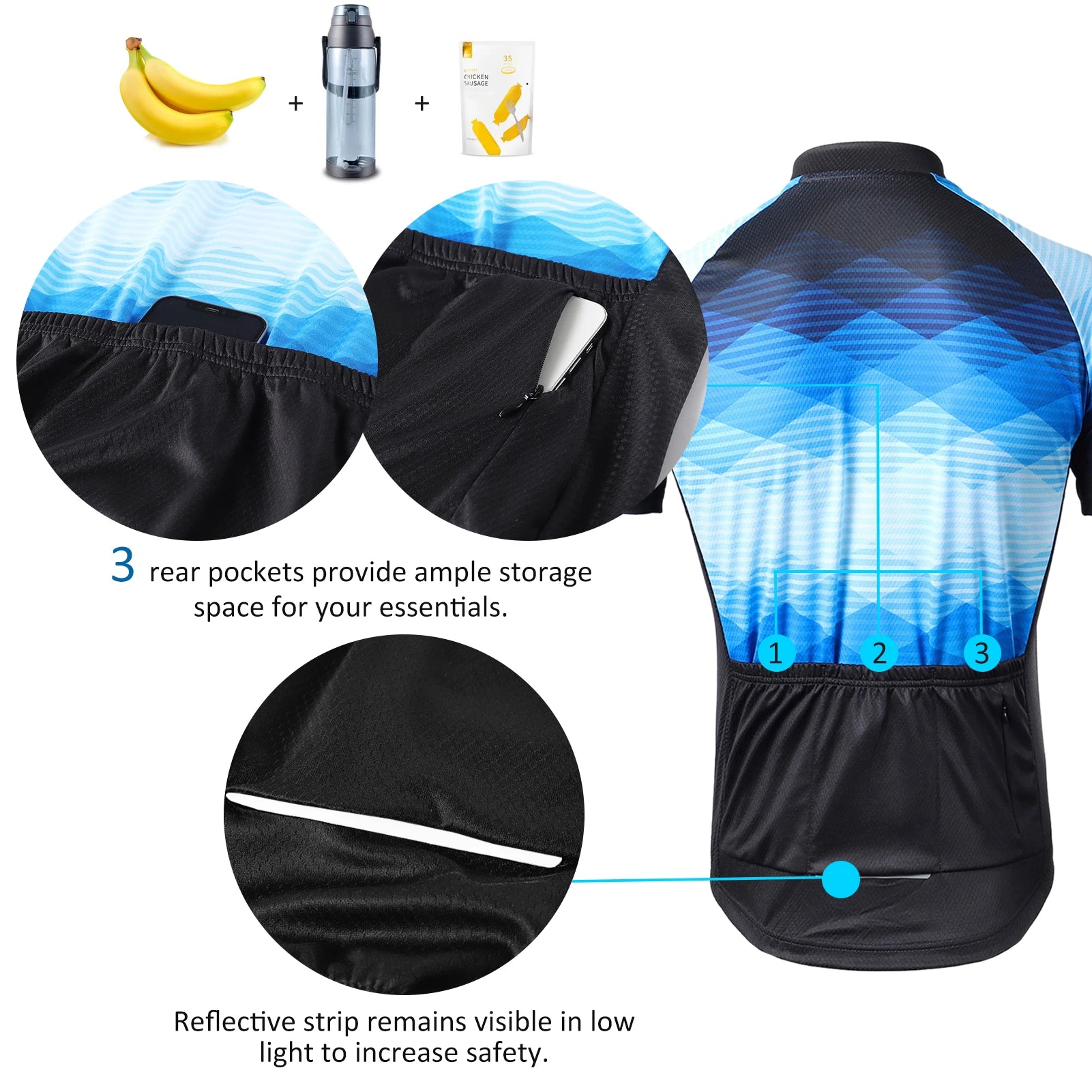 Lixada Men’s Cycling Jersey & Shorts Set