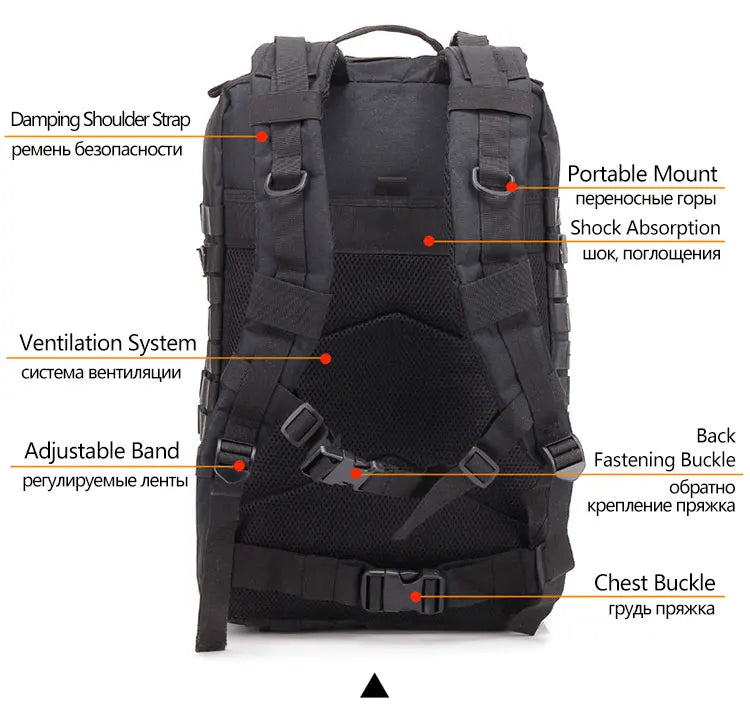Tactical Waterproof Outdoor Backpack for Men