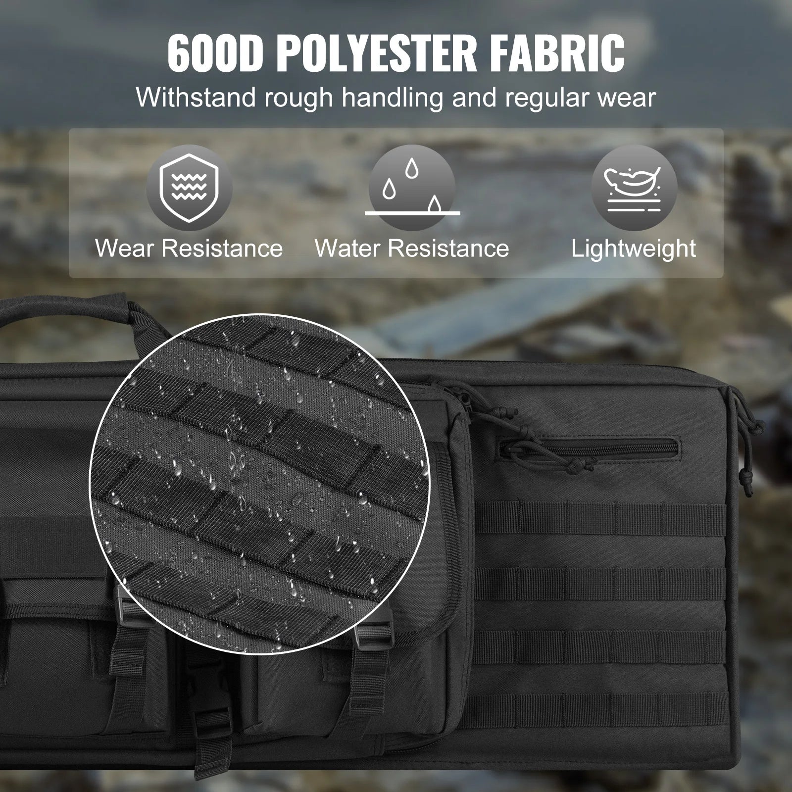 VEVOR Tactical Double Rifle Bag – 36/42 Inch