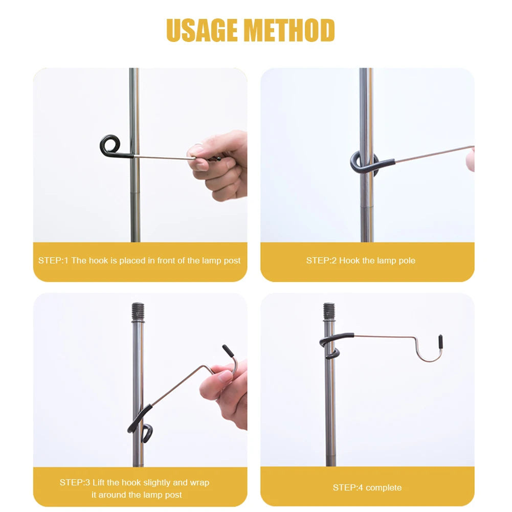 S-Shaped Metal Camping Light Hook