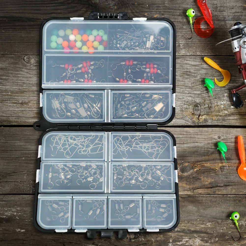 140pcs Fishing Swivels & Accessories Kit