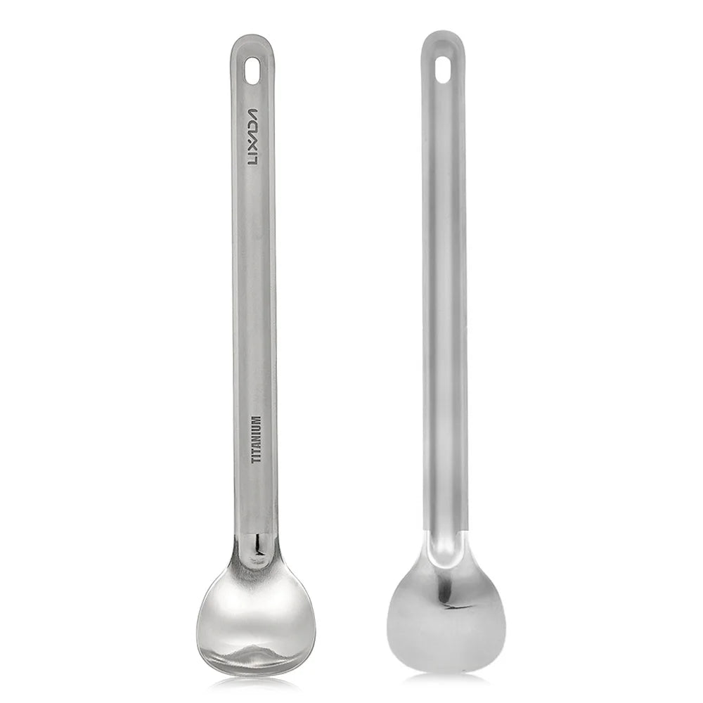 Lixada Titanium Long Handle Camping Spoon
