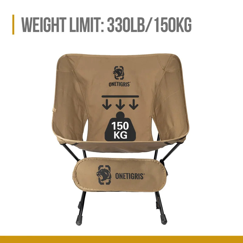 OneTigris Multicam Foldable Camping Chair – Portable Outdoor Seat