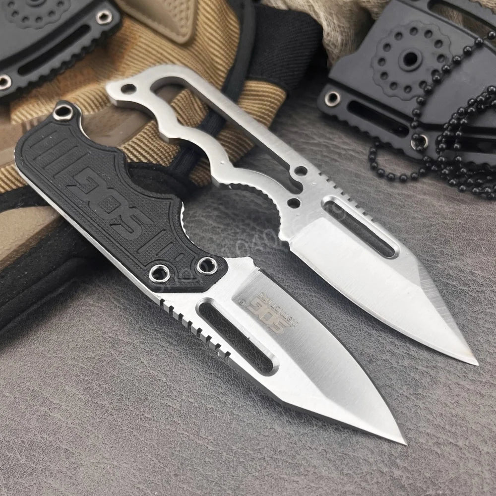 SOG Mini Fixed Blade Knife with Sheath – Compact Outdoor Tactical Tool