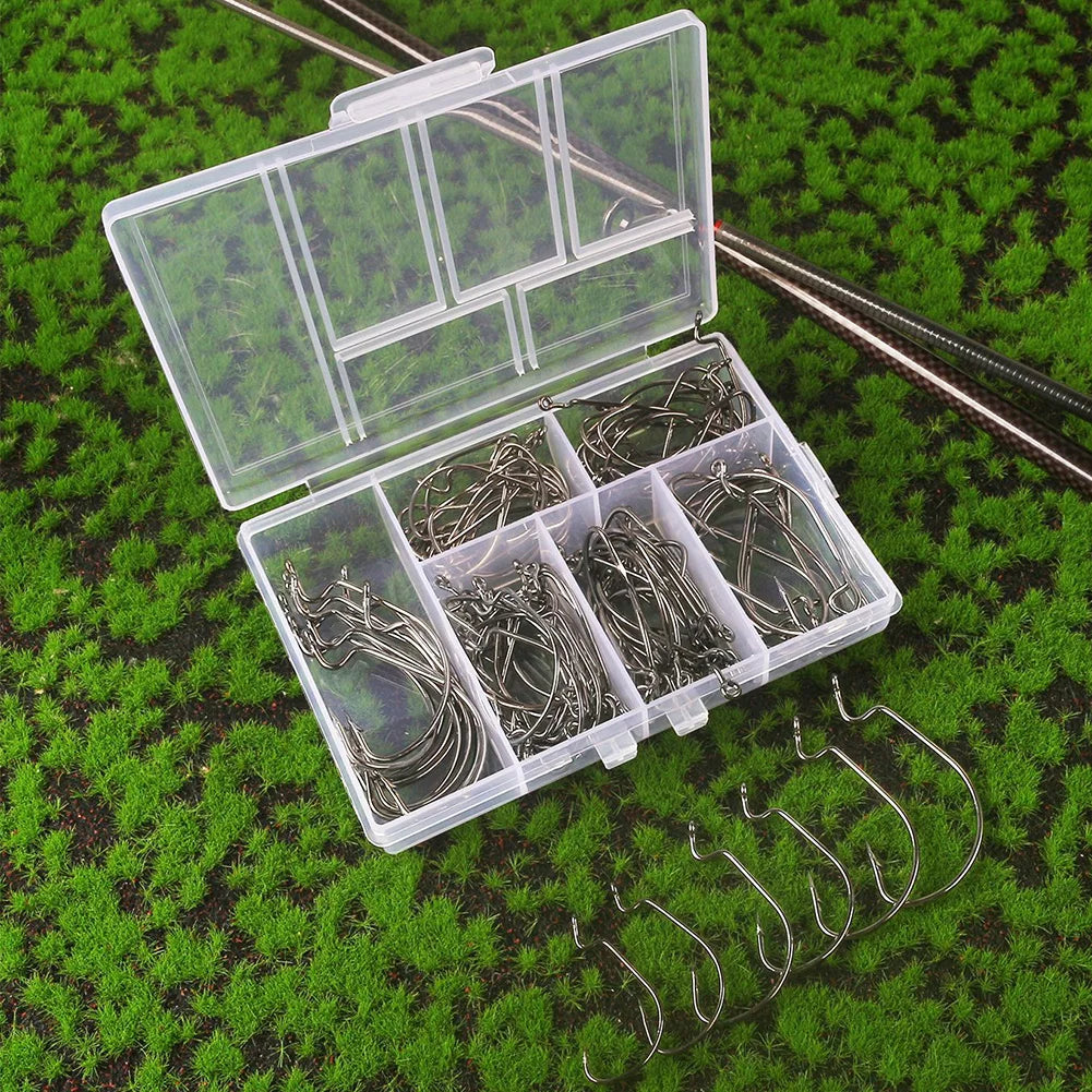 100PCS High Carbon Steel Fishing Hook Set