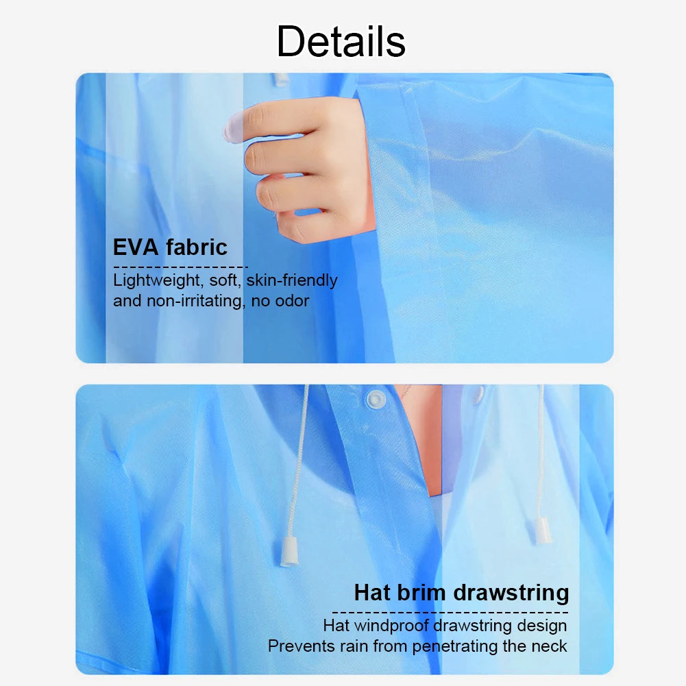 10-Pack Emergency Waterproof Rain Ponchos with Hood