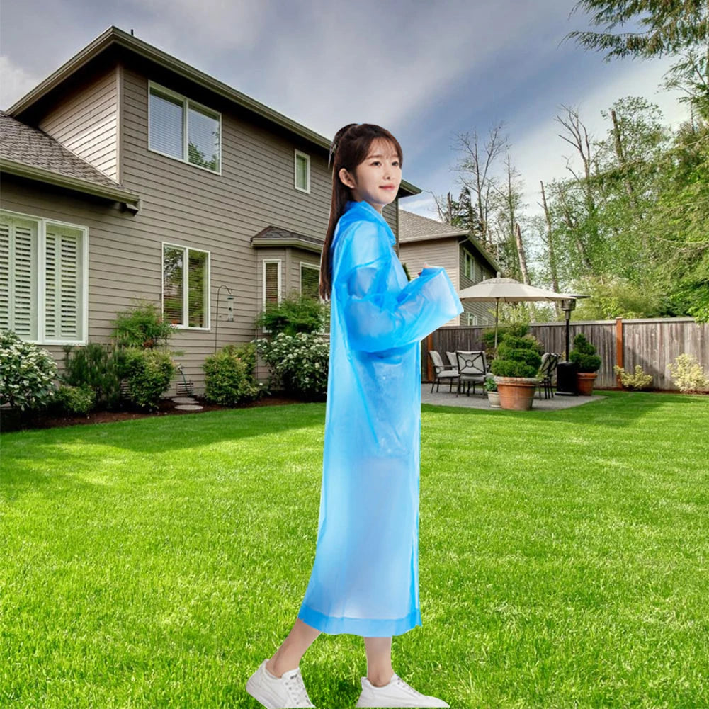 10-Pack Emergency Waterproof Rain Ponchos with Hood